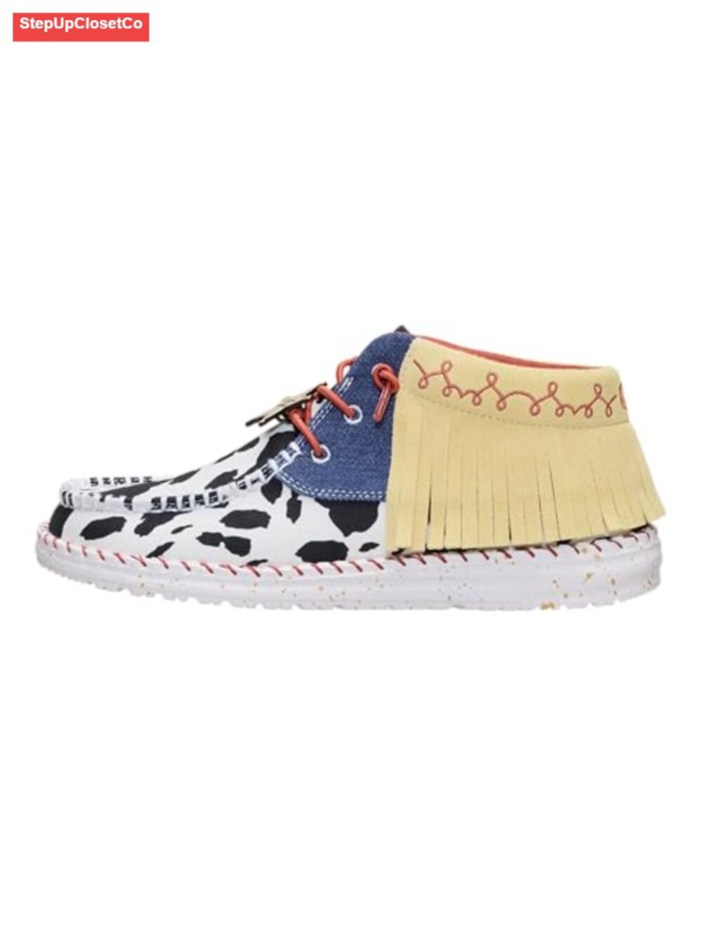 HEYDUDE Wendy Mid Jessie Ankle Bootie Suede Fringe Slip On Boots Western Style